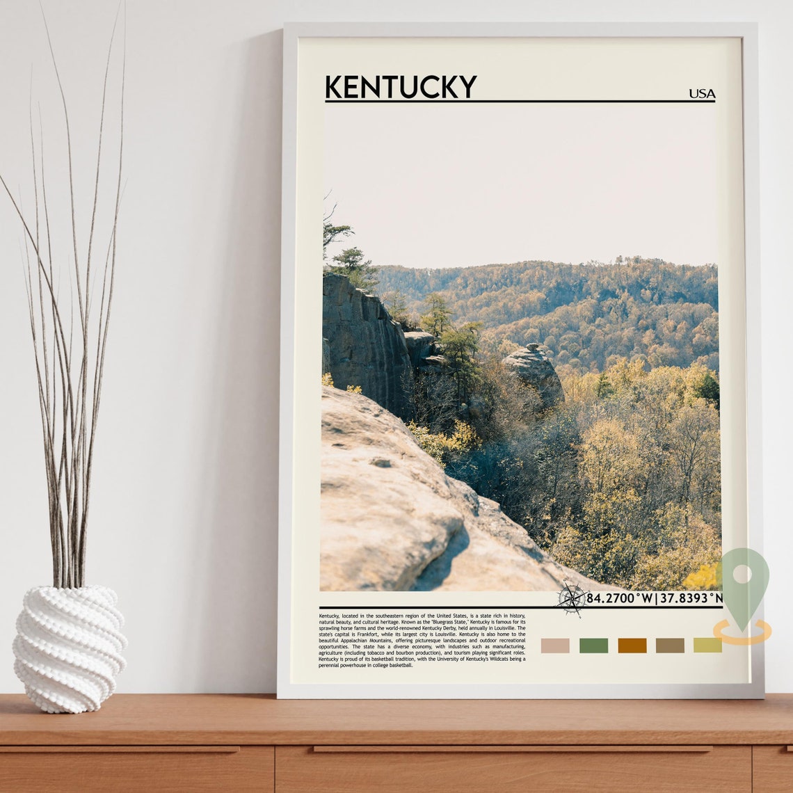 Kentucky Print Kentucky Poster Kentucky Wall Art Kentucky Travel Kentucky Art Print Kentucky Artwork Kentucky Photo Louisville Print - Image 3