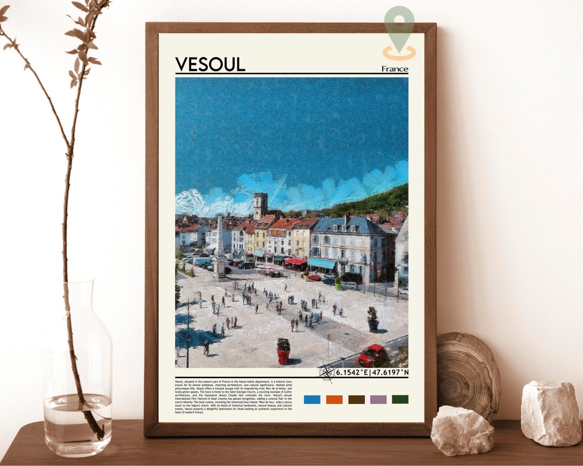 Vesoul Print Vesoul Poster Vesoul Wall Art Vesoul Travel Print Vesoul Art Print Vesoul Artwork Vesoul Photo France Travel Print