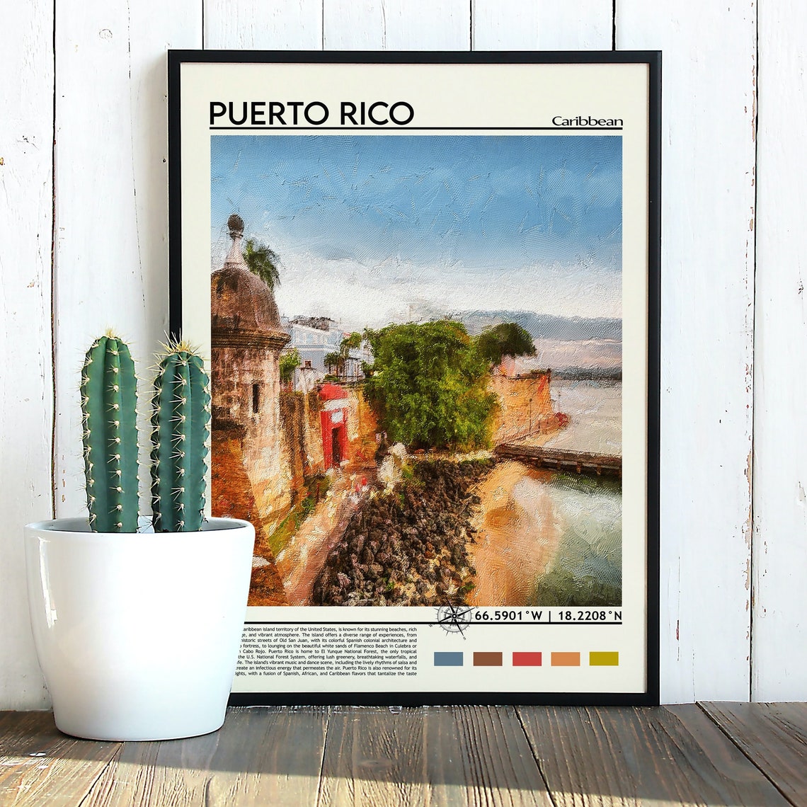 Puerto Rico Travel Poster Puerto Rico Print Puerto Rico Wall Art Puerto Rico Vintage Poster Puerto Rico Photo San Juan Wall Decor - Image 5