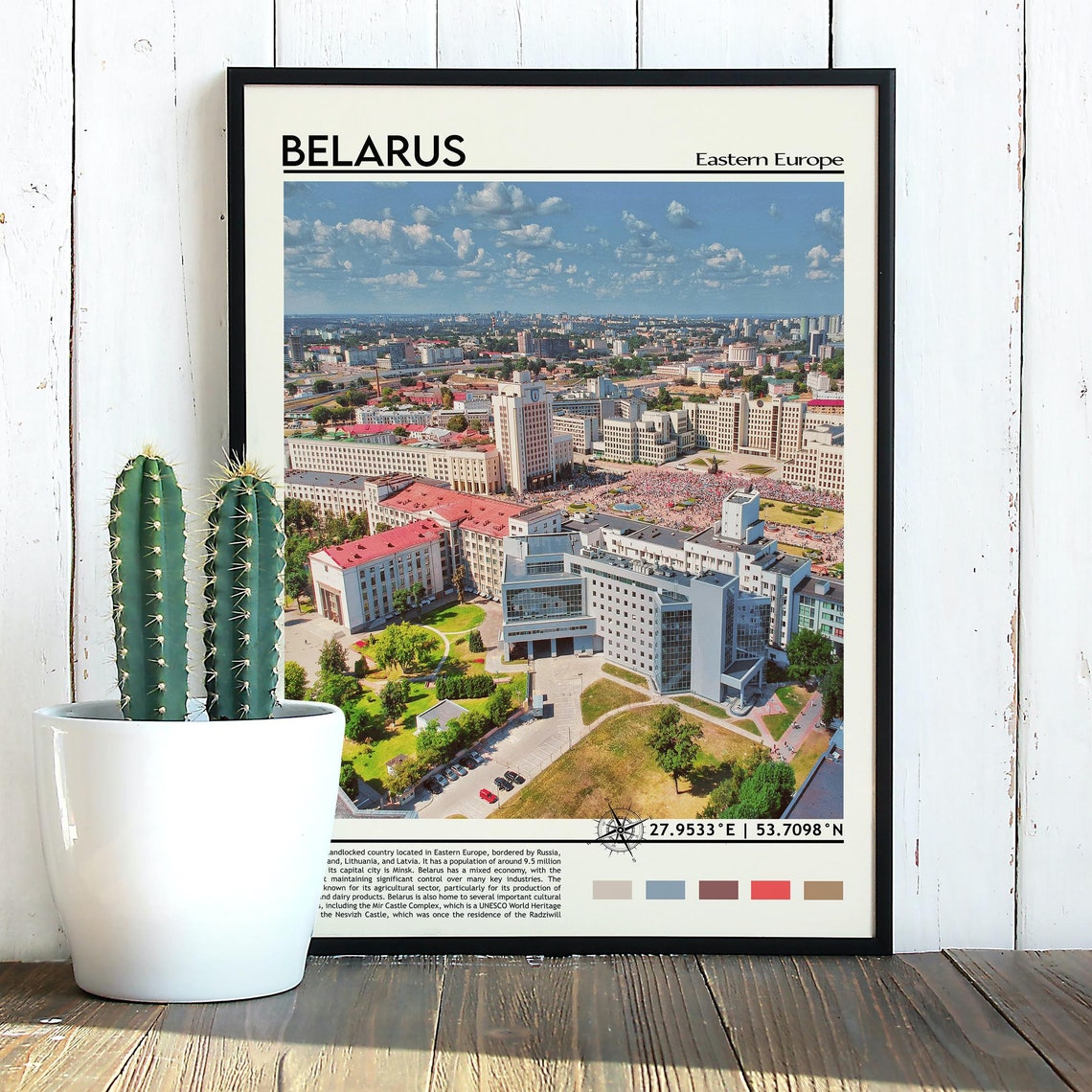 Belarus Eastern Europe Grand City Aerial Travel Photo Poster - Image 2