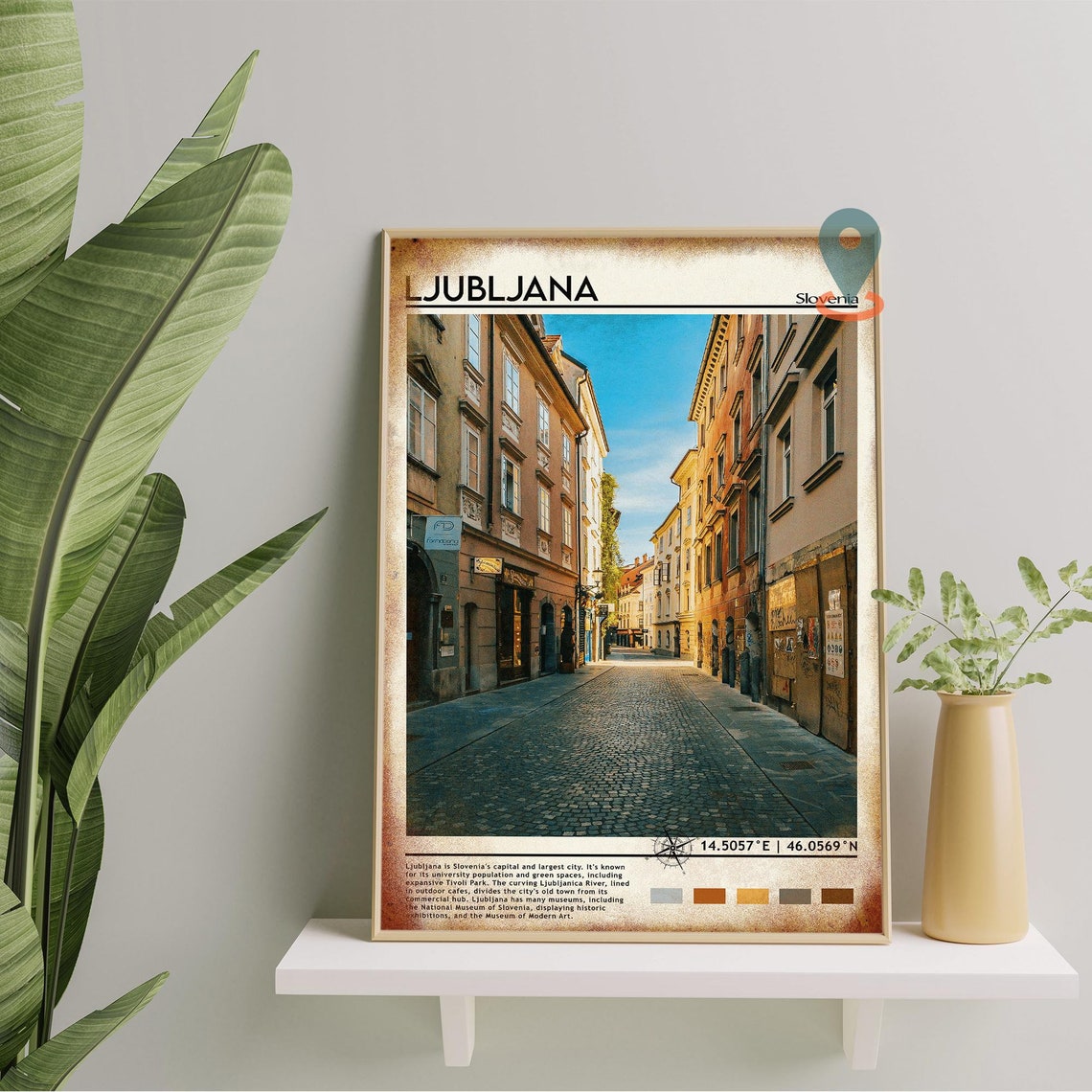 Ljubljana Print Ljubljana Poster Ljubljana Wall Art Ljubljana Travel Ljubljana City Ljubljana Artwork Ljubljana Art Slovenia Print - Image 2