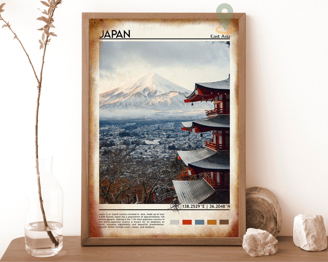 Japan Print Japan Art Japan Poster Japan Photo Japan Poster Print Japan Painting Tokyo Travel Poster Tokyo Print Japan Wall Art - Image 6