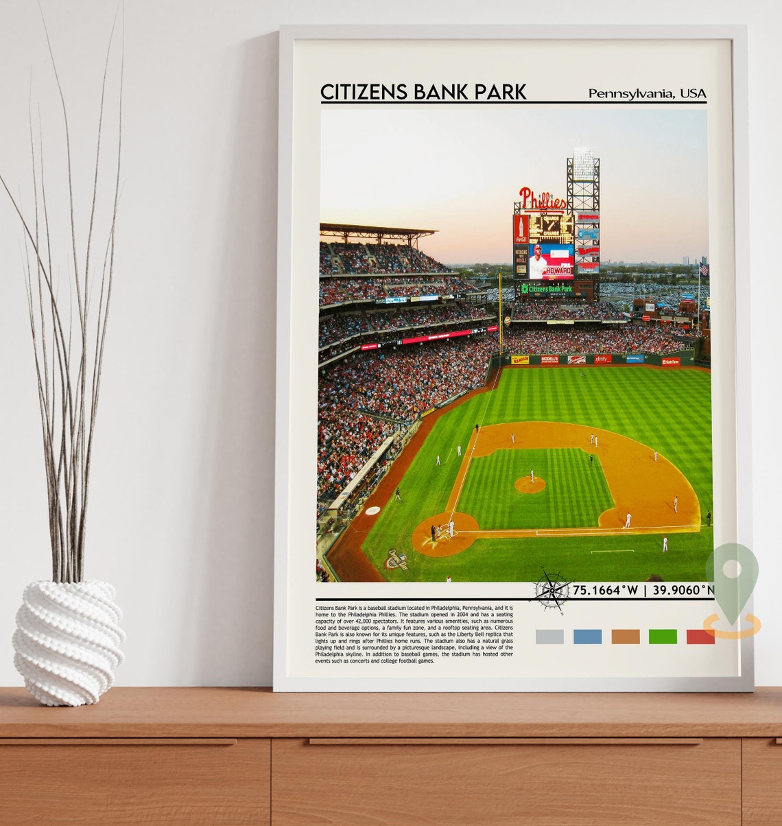 Citizen Bank Park Print Citizen Bank Park Poster Citizen Bank Park Wall Art Citizen Bank Park Travel Citizen Bank Park Art Print - Image 2