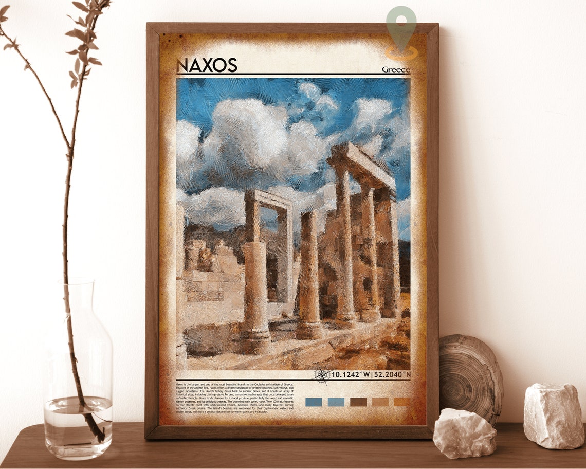 Naxos Print Naxos Poster Naxos Wall Art Naxos Travel Print Naxos Art Print Naxos Artwork Naxos Photo Greece Print Naxos Greece Gift - Image 6