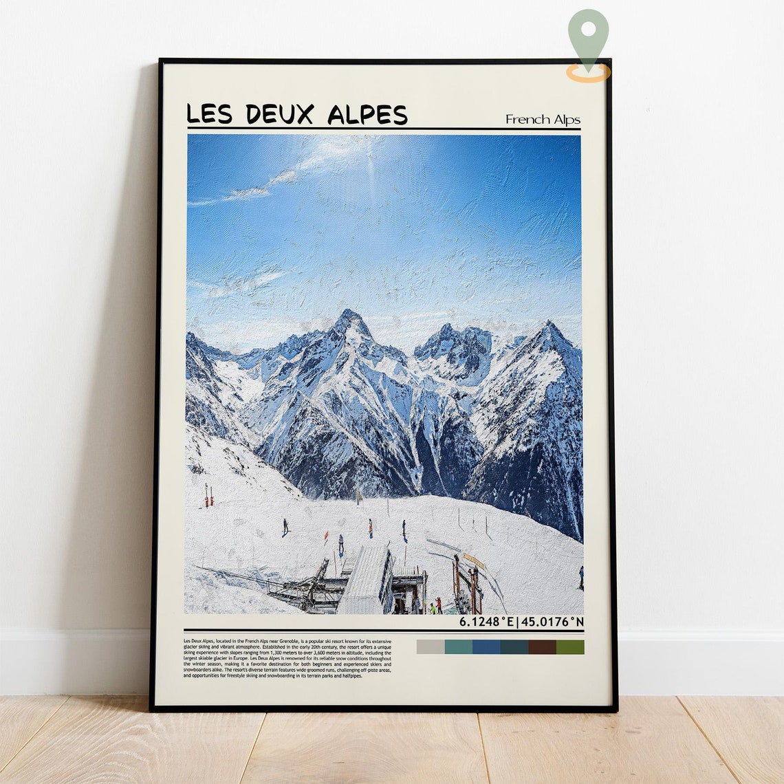 Les Deux Alpes Print Les Deux Alpes Poster Les Deux Alpes Wall Art Les Deux Alpes Travel Print Les Deux Alpes Art Print France Poster - Image 4