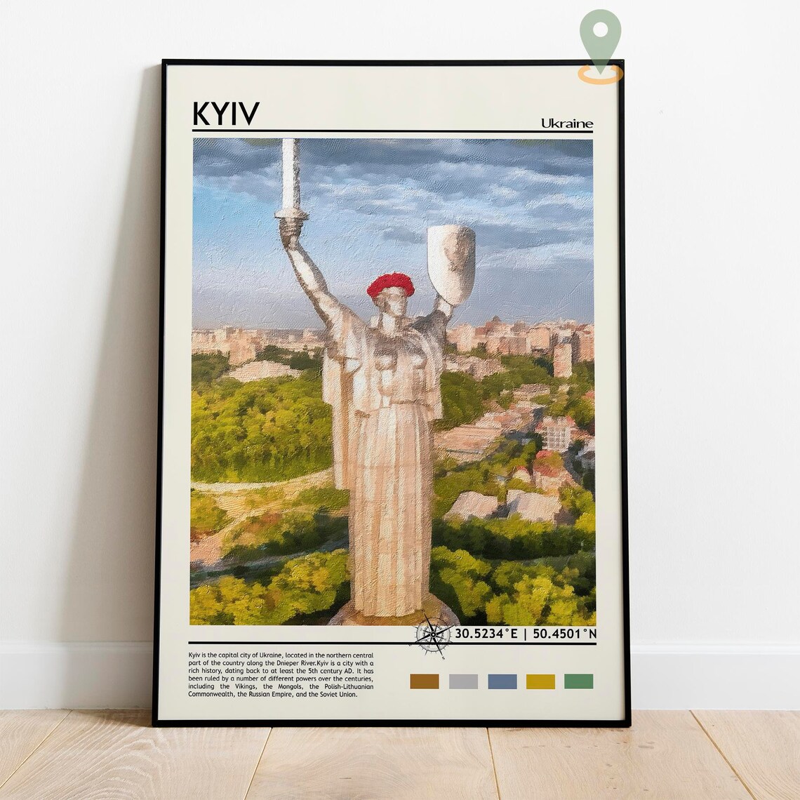 Kyiv Ukraine Motherland Monument Statue Scenic Landmark Poster - Image 2