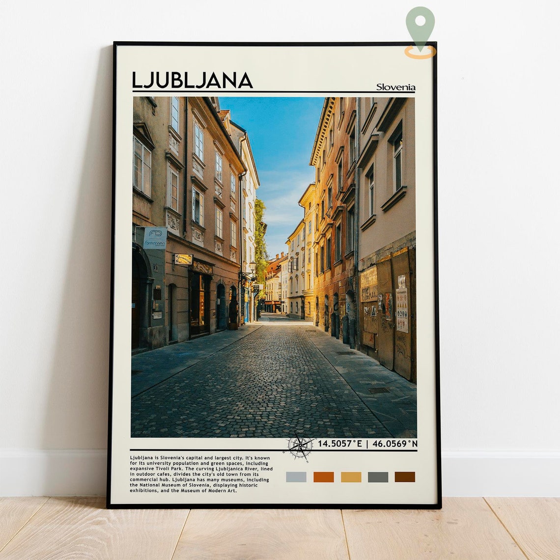 Ljubljana Print Ljubljana Poster Ljubljana Wall Art Ljubljana Travel Ljubljana City Ljubljana Artwork Ljubljana Art Slovenia Print - Image 5