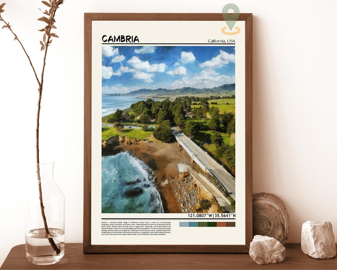 Cambria Print Cambria Wall Art Cambria Poster Cambria Photo Cambria Poster Print Cambria Travel Poster Cambria California
