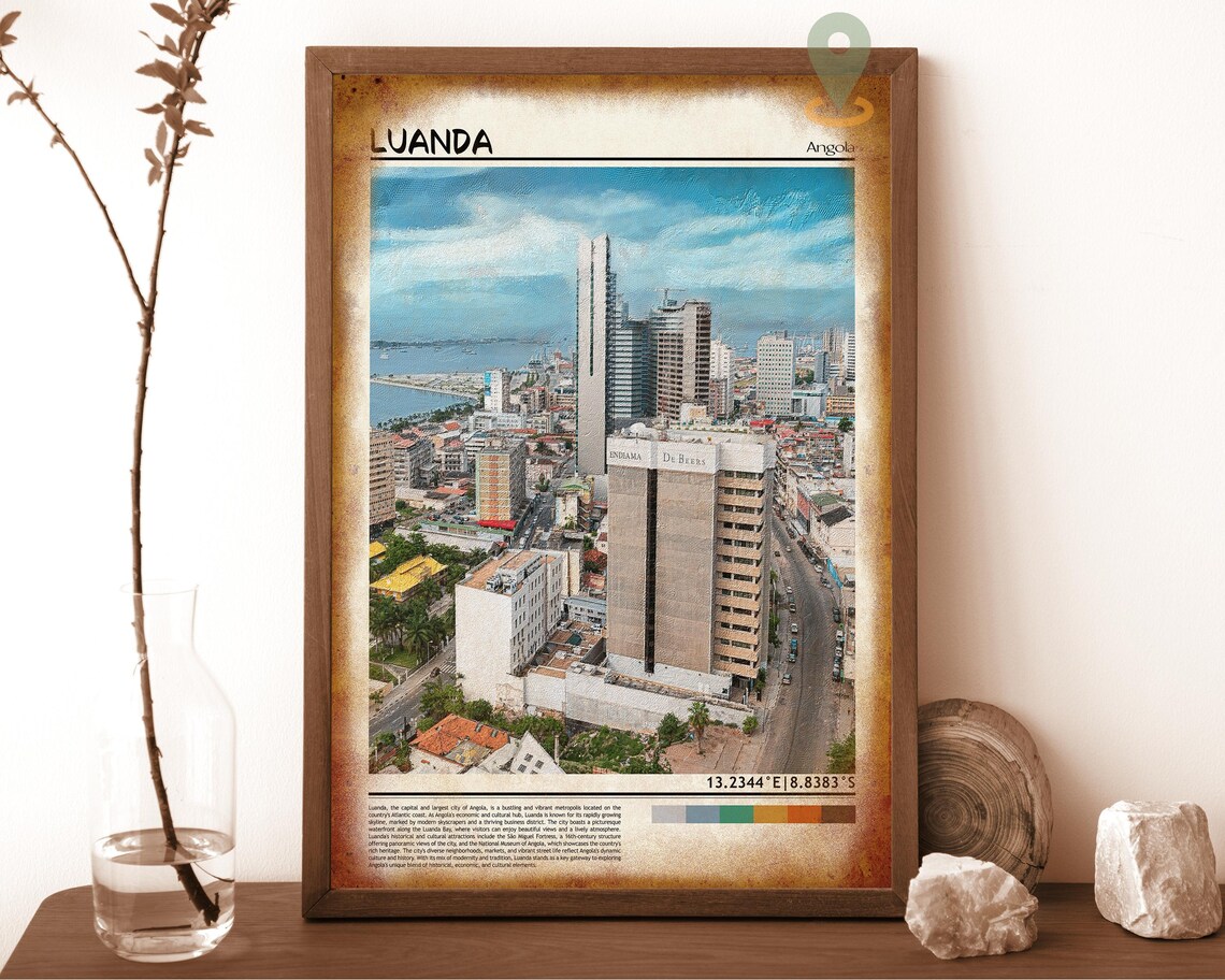 Luanda Angola Bay City Skyline Modern African Cityscape Poster - Image 6