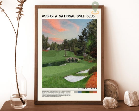 Augusta National Golf Print Augusta National Golf Poster Augusta National Golf Wall Art Augusta National Golf Travel Georgia Poster
