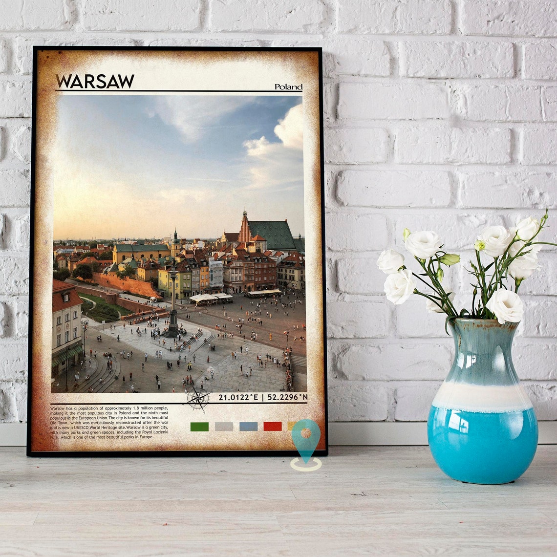 Warsaw Print Warsaw Poster Warsaw Wall Art Warsaw Travel Warsaw Artwork Warsaw Artwork Warsaw City Warsaw Painting Warsaw Poland Art - Image 6