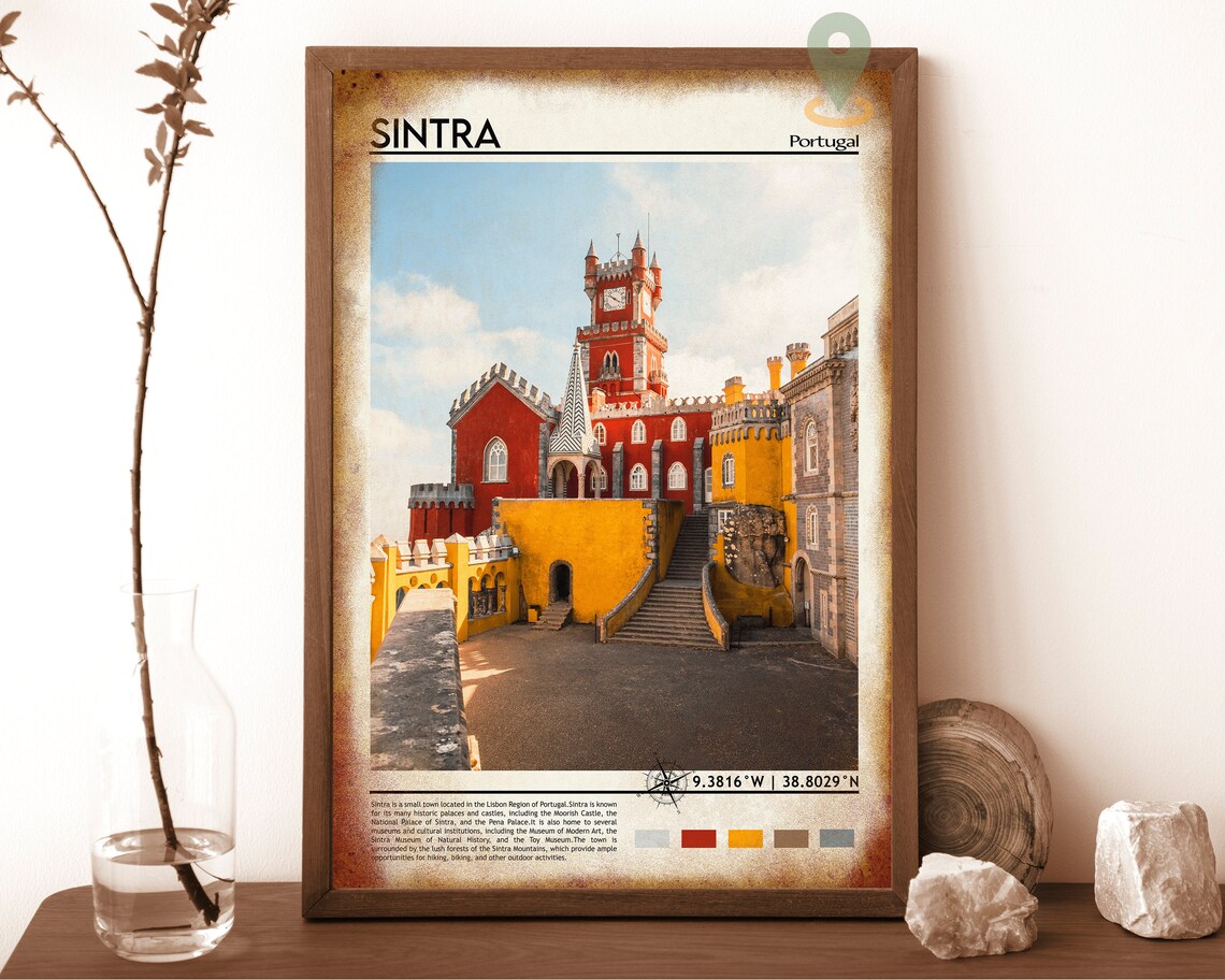 Sintra Portugal Pena Palace Fairytale Castle Travel Art Print - Image 6