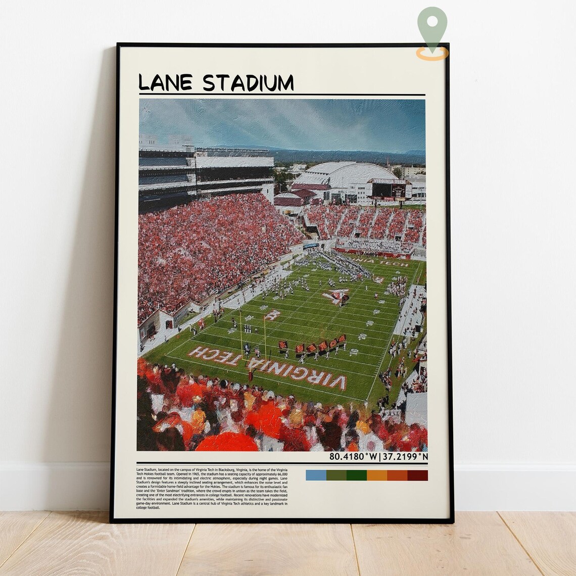 Lane Stadium Virginia Tech Hokies College Football Game Poster - Image 4
