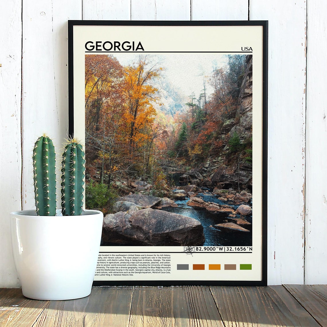 Georgia Print Georgia Wall Art Georgia Poster Georgia Photo Georgia Poster Print Georgia Wall Decor Georgia Travel Poster - Image 5