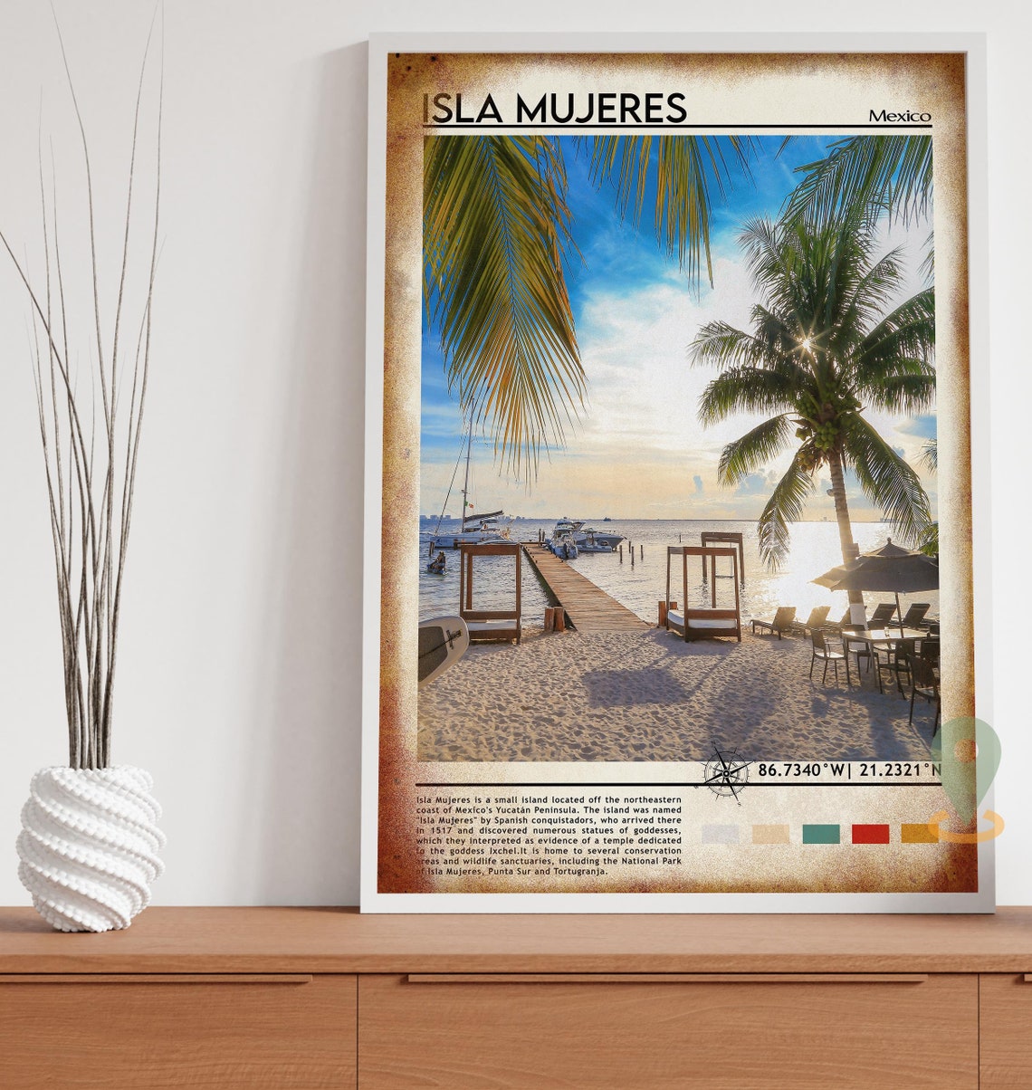 Isla Mujeres Print Isla Mujeres Art Isla Mujeres Poster Isla Mujeres Photo Isla Mujeres Painting Mexico Travel Poster Isla Mujeres - Image 4