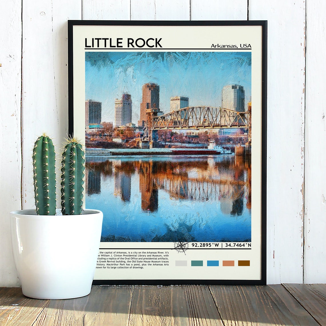 Little Rock Print Little Rock Art Little Rock Photo Little Rock Poster Print Little Rock Painting Arkansas Poster Little Rock Artwork - Image 2