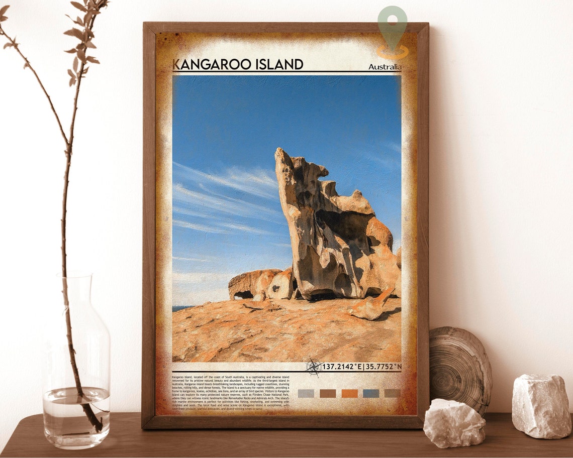 Kangaroo Island Australia Remarkable Rocks Coastal Travel Poster - Image 6