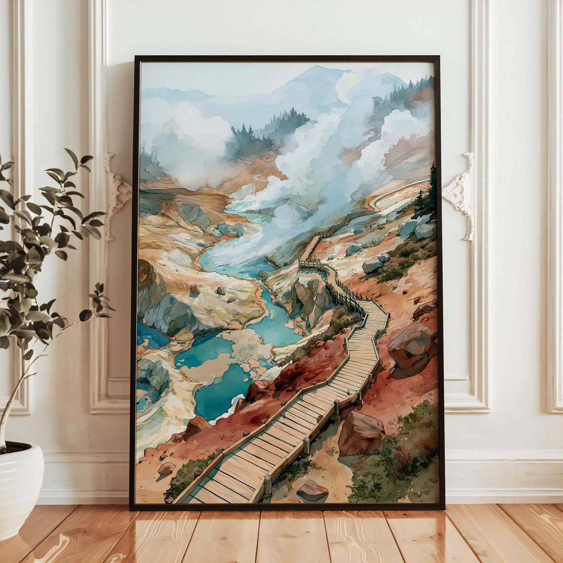Lassen Volcanic National Park Geothermal Boardwalk Steam Poster