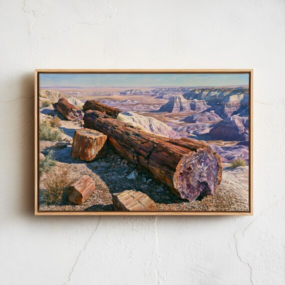 Petrified Forest Logs Painted Desert Vintage Arizona Landscape Poster
