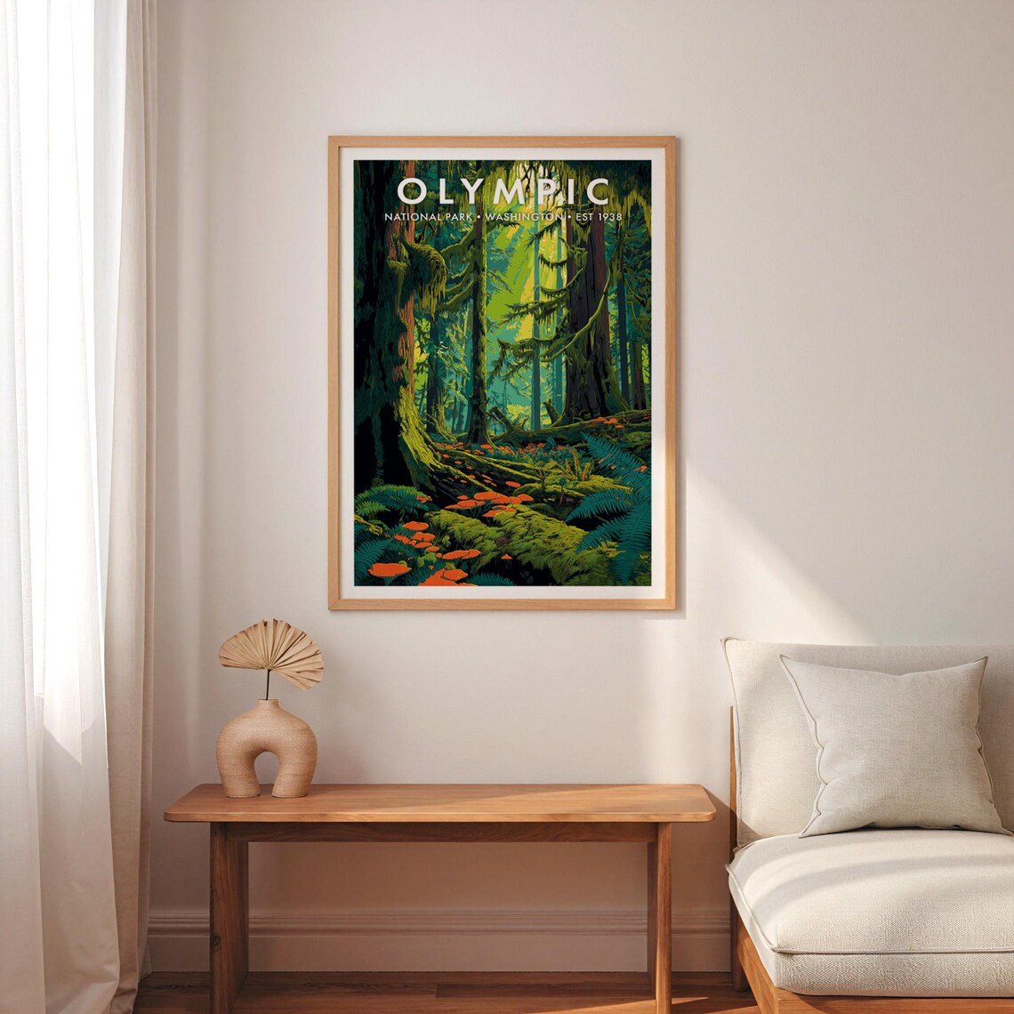 Olympic National Park Retro Travel Poster - Image 4