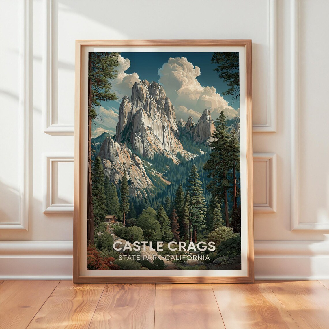 Castle Crags State Park, Vintage California Travel Poster