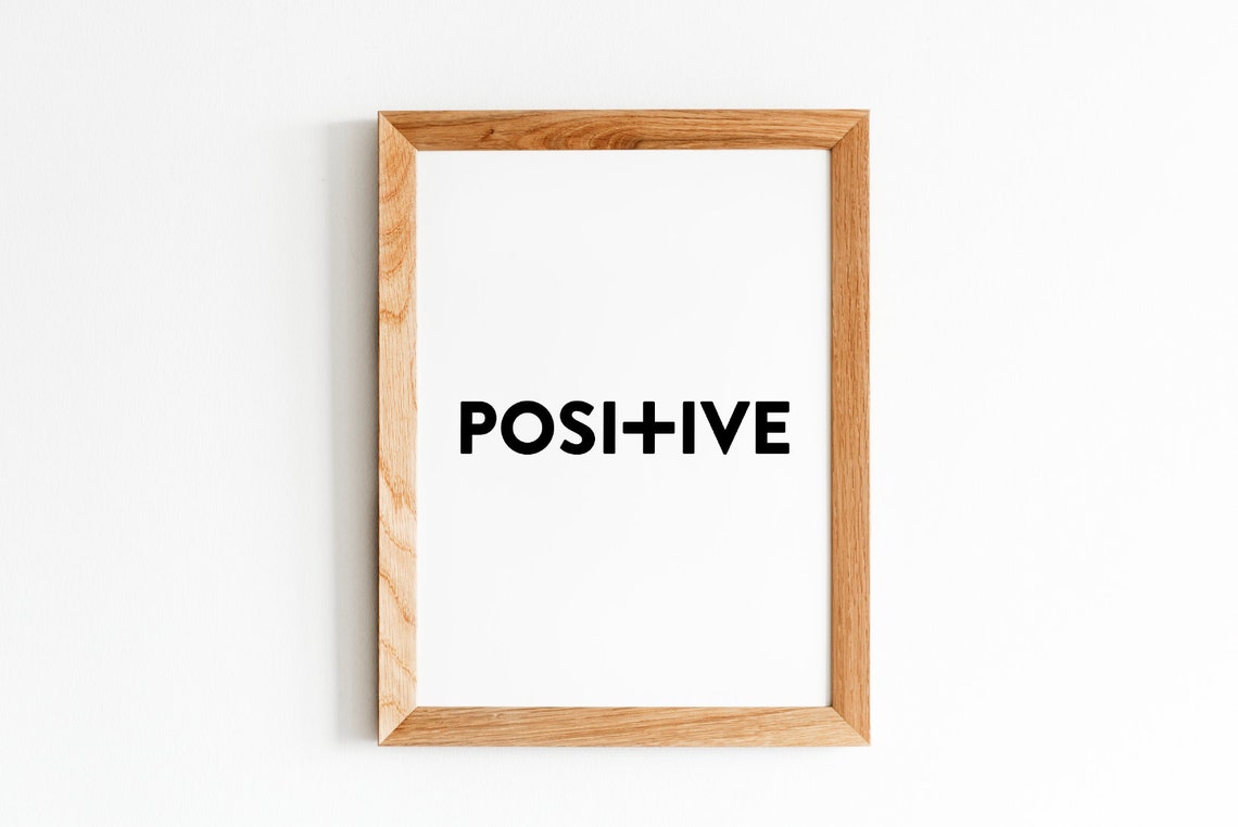Positive Bold Typography Word Art Black White Minimalist Poster - Image 5