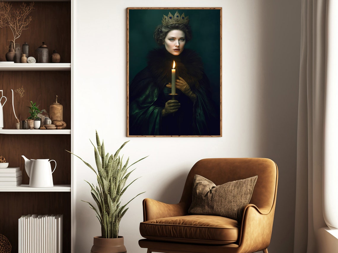 Dark Victorian Woman Painting Victorian Art Print Victorian Print Gothic Woman Art Print Victorian Woman Poster Print - Image 3
