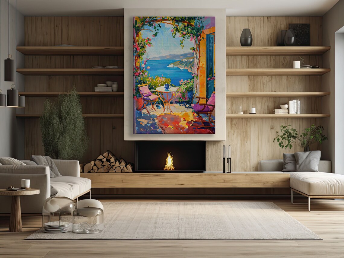 Matisse-Inspired Balcony Flowers Botanical Poster - Image 2