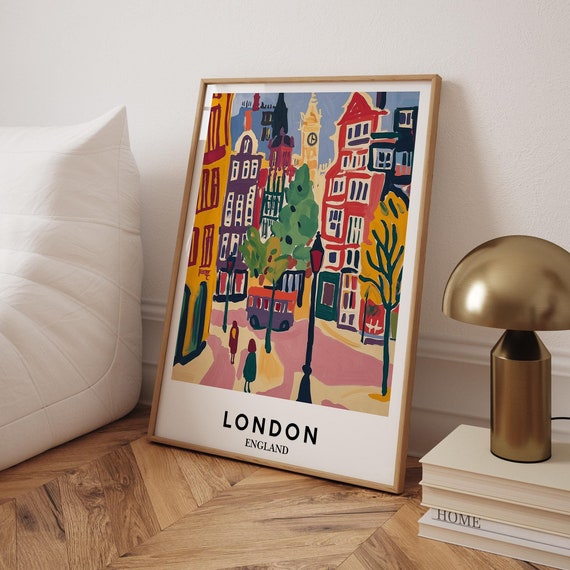 London Art Print Matisse Style Abstract Cityscape