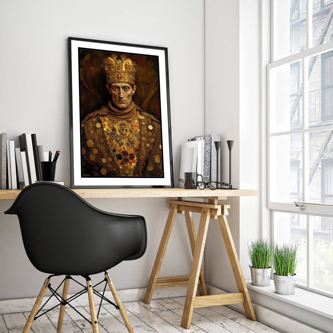 Henry V Inspired by Gustav Klimt Art Print, Poster - Image 3