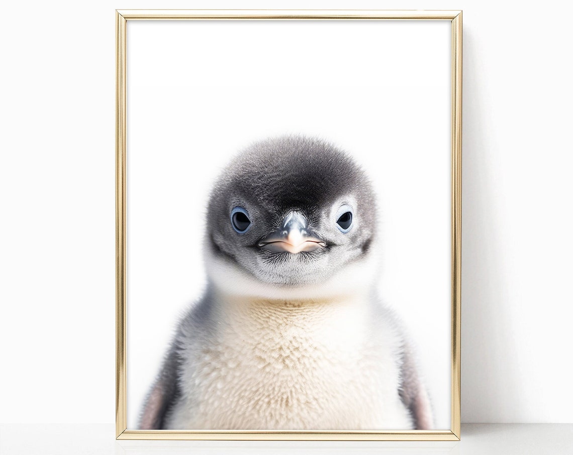 Baby Penguin Nursery Decor Woodland Nursery Art Framed Print For Baby Room Forest Animals Theme Baby Animals Wall Art Poster Prints