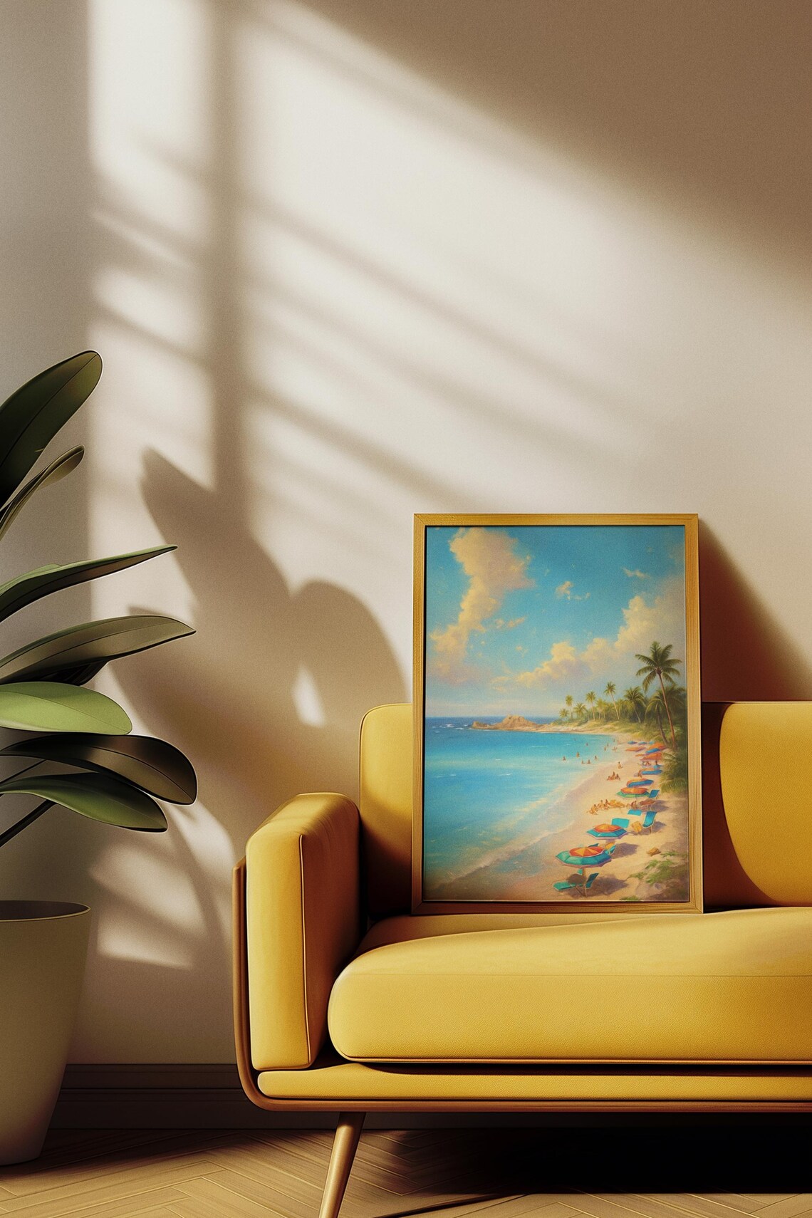 Tropical Beach Coastal Landscape, Summer Decor - Image 3