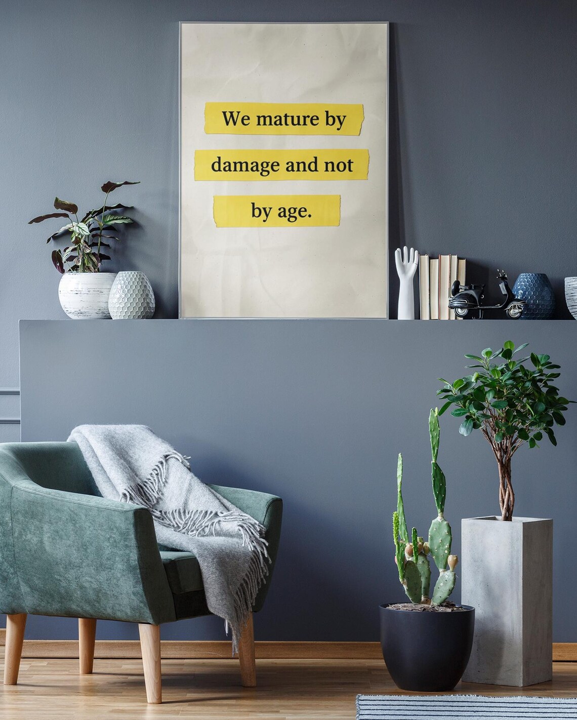 We Mature By Damage, Minimalist Motivational Quote - Image 3
