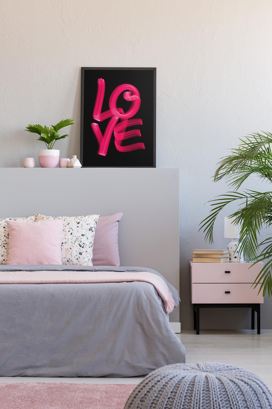 Love Poster Print, Bold Modern Typography - Image 2