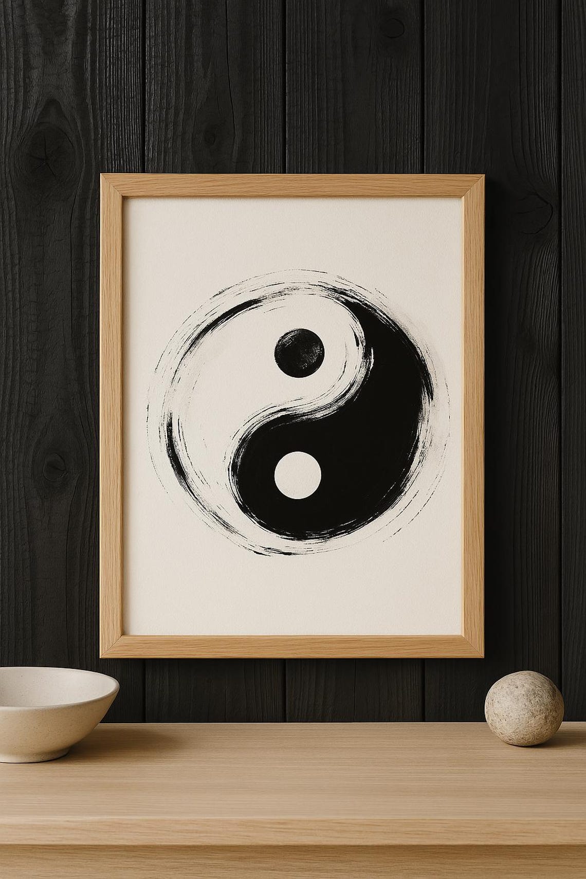 Minimalist Yin Yang Poster, Zen Balance And Harmony - Image 2