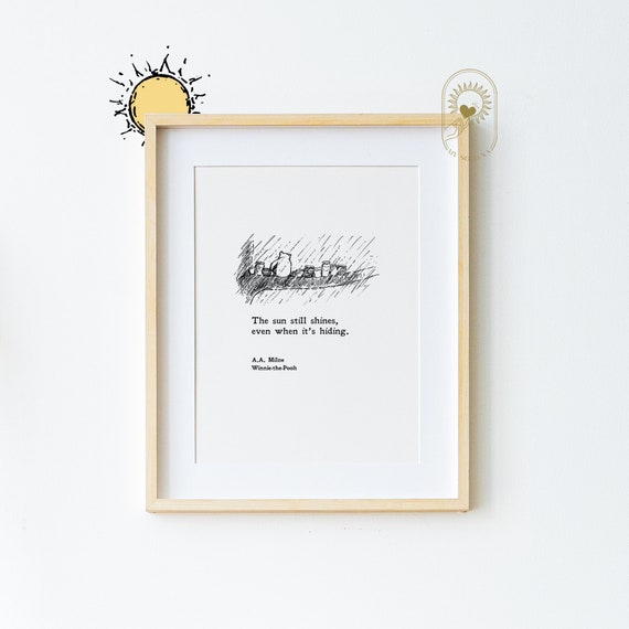 Winnie the Pooh Inspiring Nursery Quote Art Print