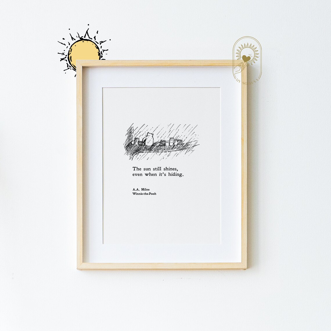 Winnie the Pooh Inspiring Nursery Quote Art Print