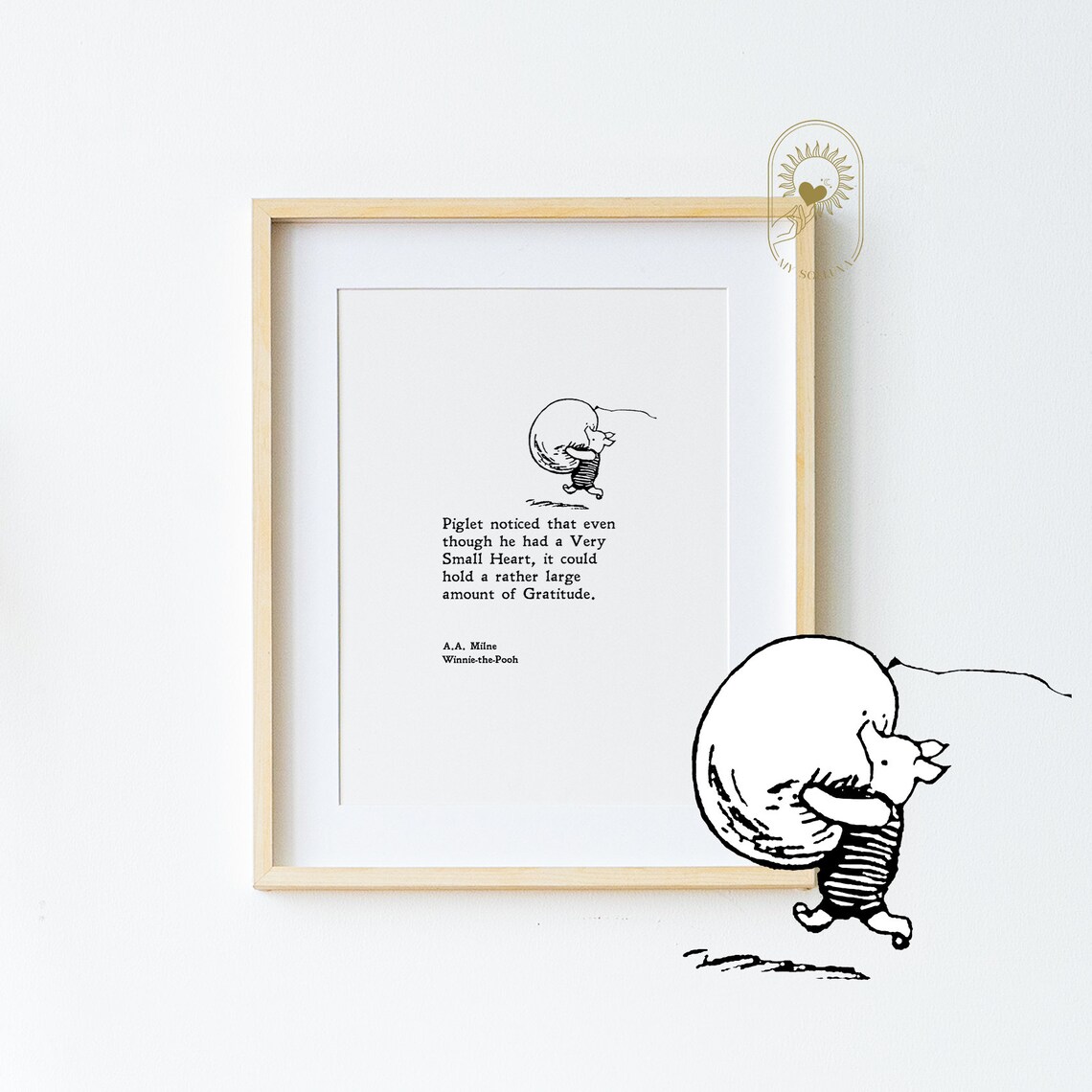 Piglet Noticed That Winnie The Pooh Quote Art Print