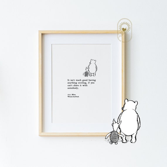 Winnie The Pooh Vintage Nursery Art Print