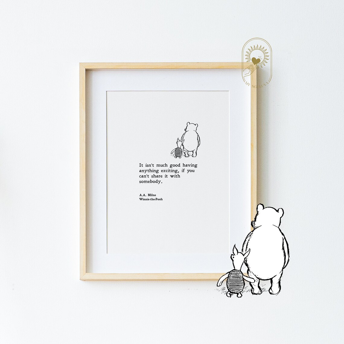 Winnie The Pooh Vintage Nursery Art Print