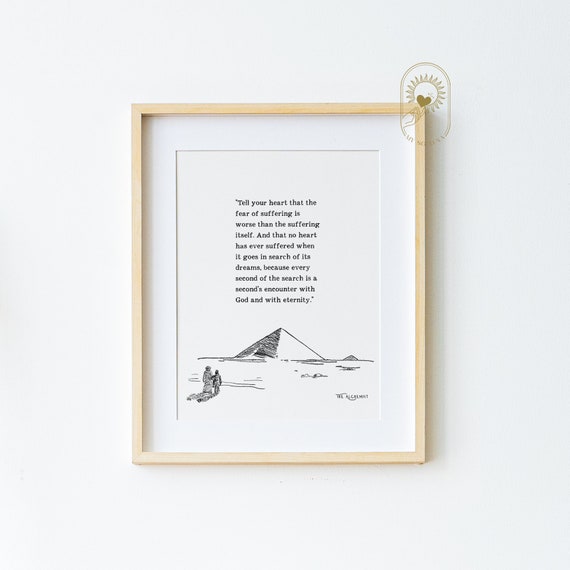 The Alchemist Paulo Coelho Quote Art Print