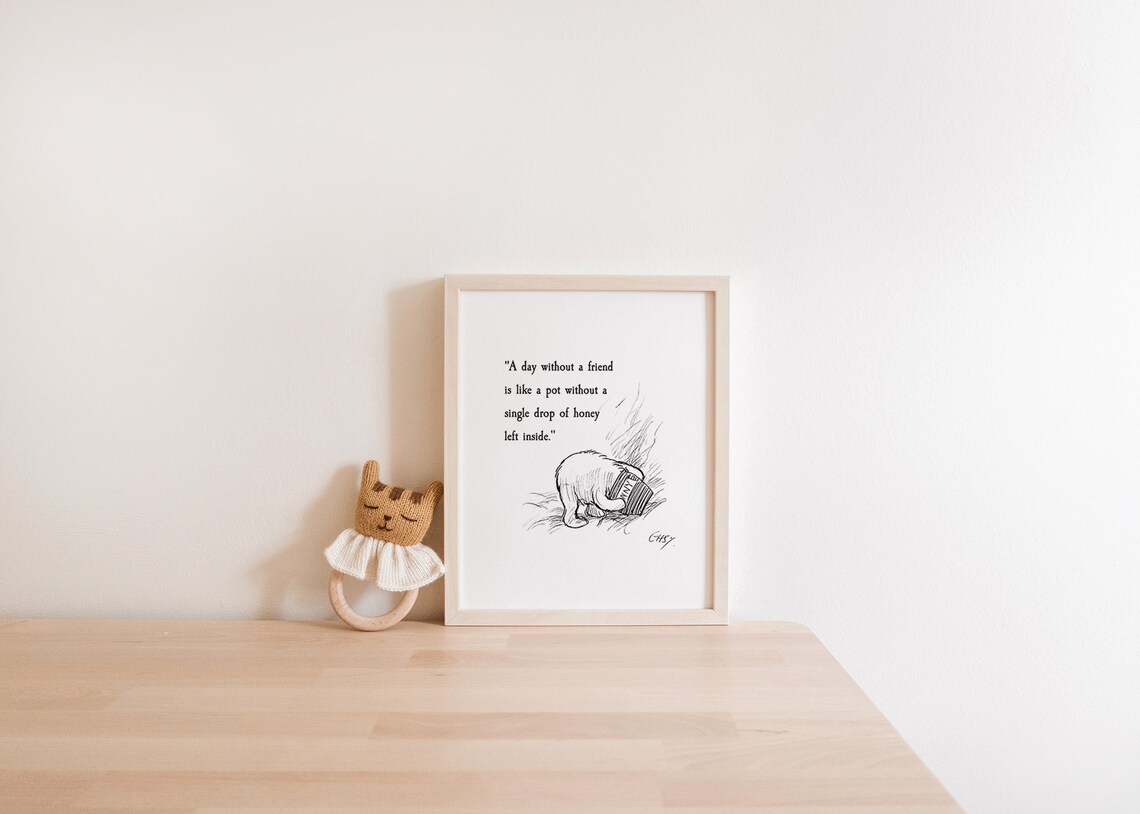 Winnie the Pooh A Day Without a Friend Is Like a Pot of Honey Poster - Image 2