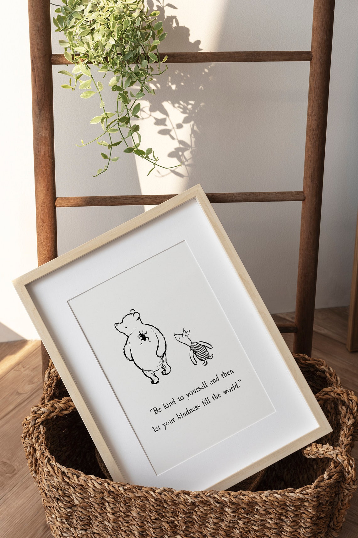Winnie the Pooh Be Kind to Yourself Kindness Quote Wall Print - Image 3