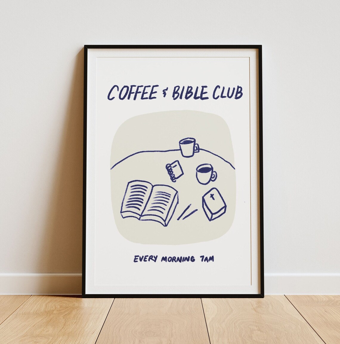 Aesthetic Christian Coffee Bible Art Print, Retro - Image 3