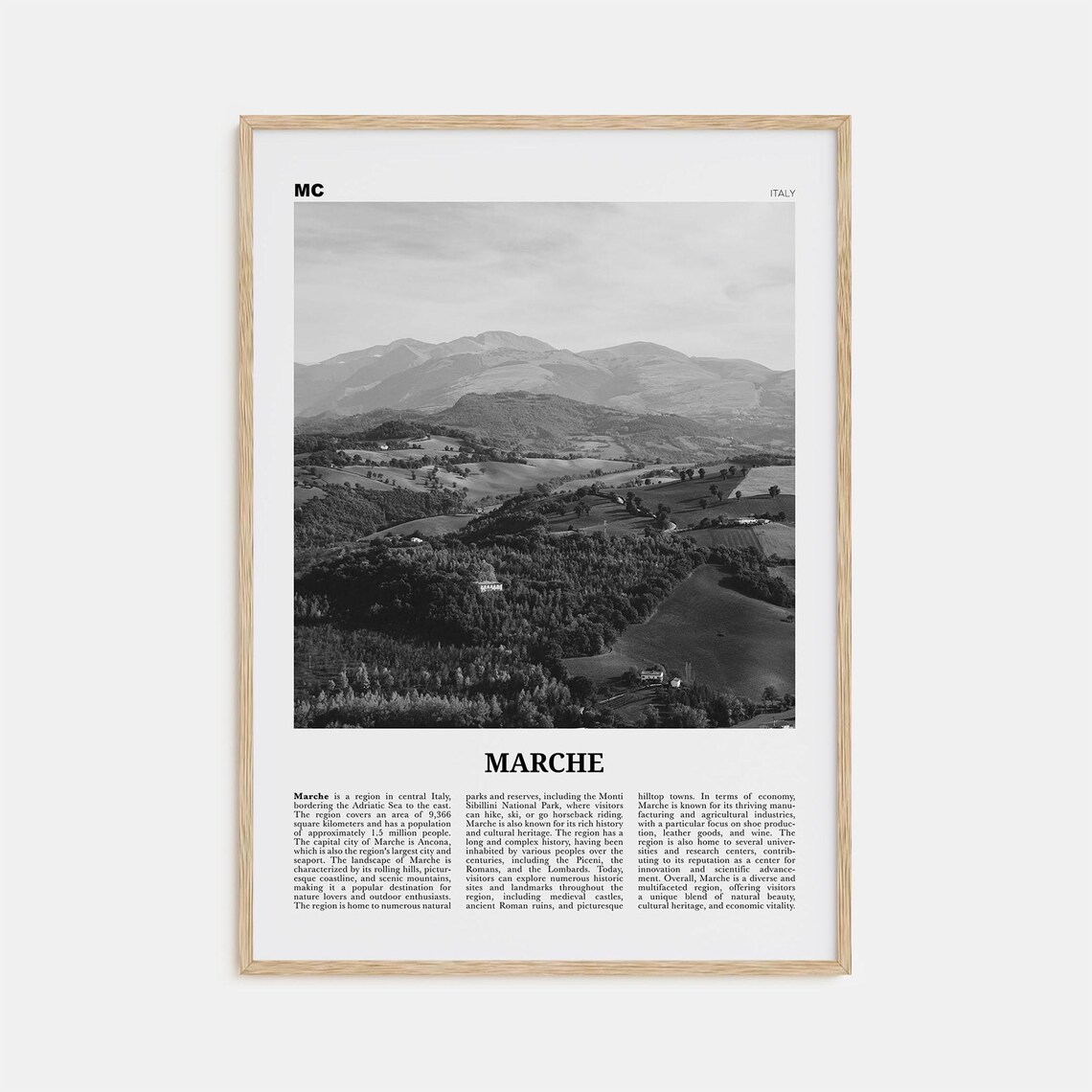 Marche Map France Art Print, Travel Wall Decor