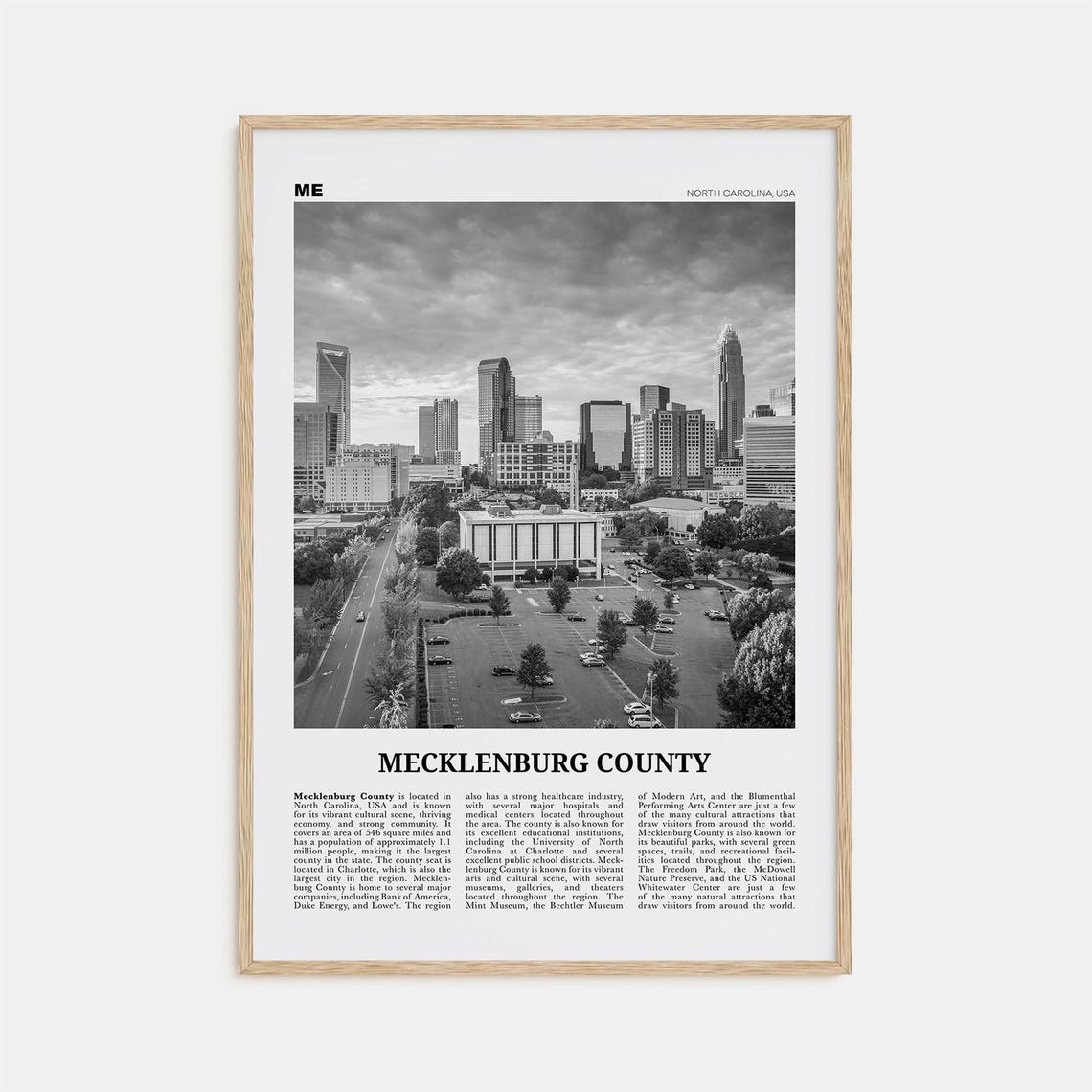 Mecklenburg County Print Black And White Mecklenburg Wall Art Mecklenburg Poster Mecklenburg Photo Mecklenburg Dcor Mecklenburg Map