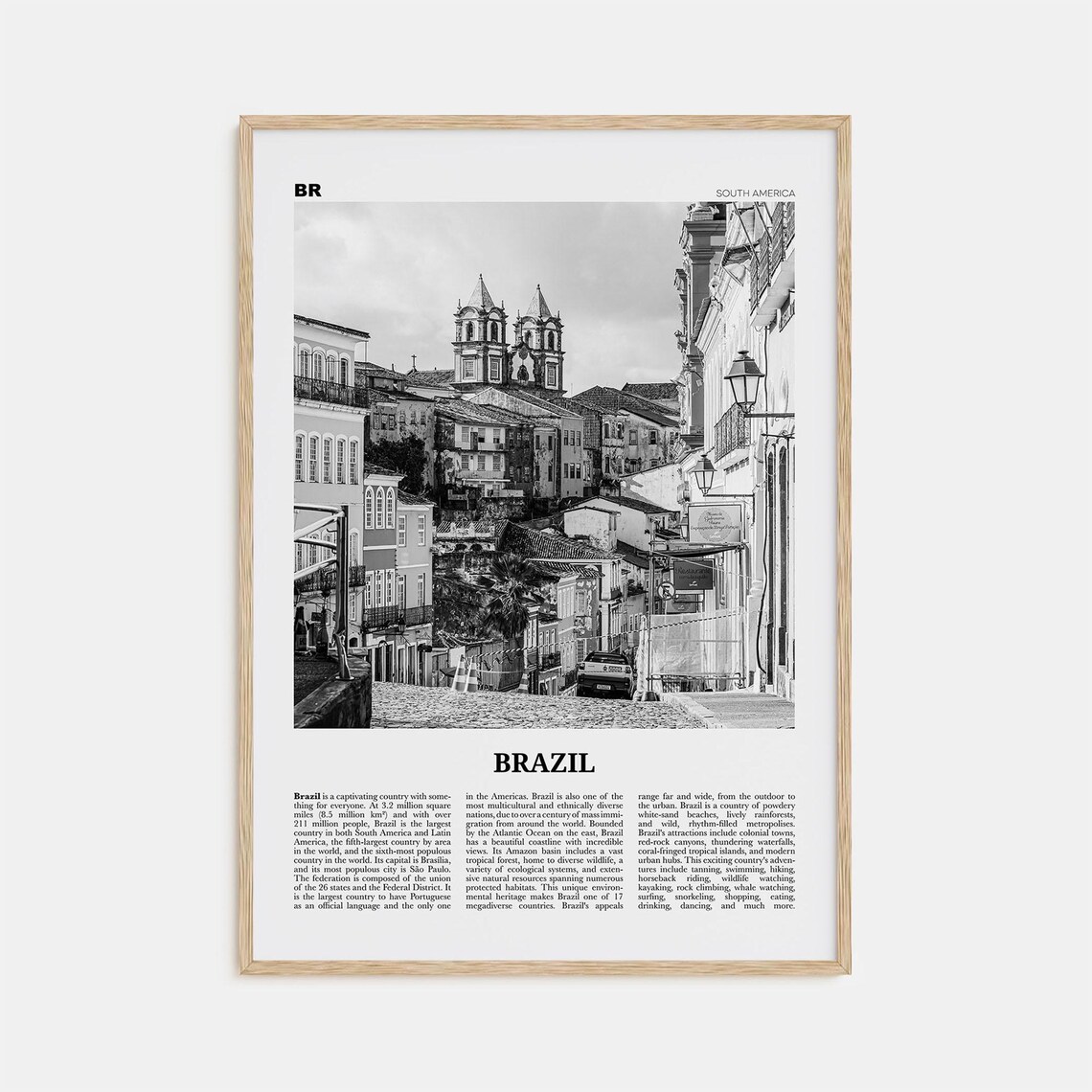 Brazil Black And White No 3, Brazil Poster