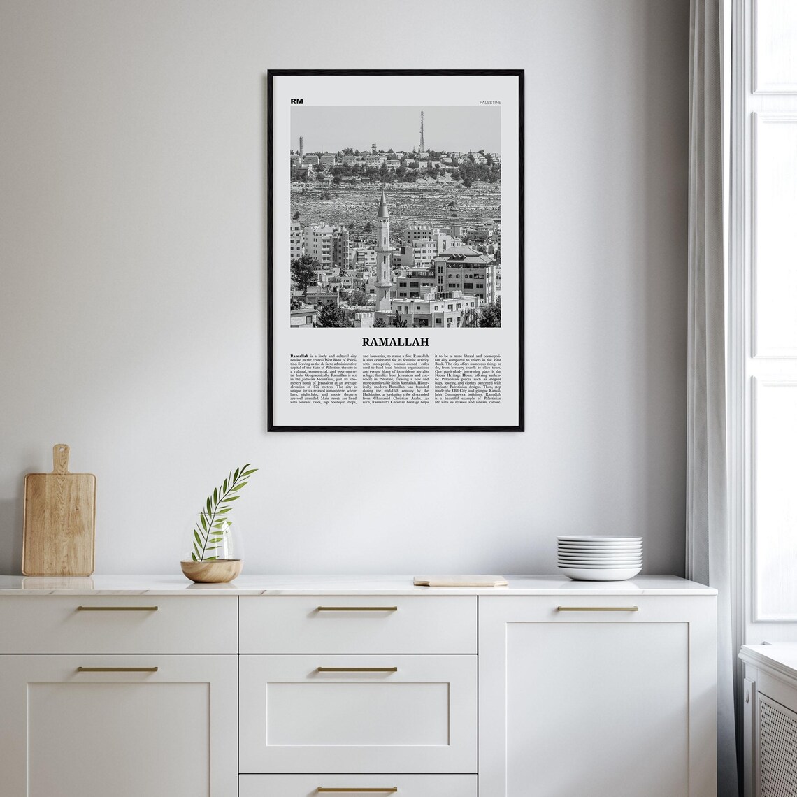 Ramallah Poster Print, Palestine Map - Image 2