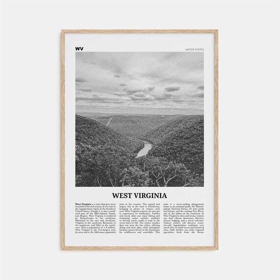 West Virginia Black and White No. 1 Travel Poster