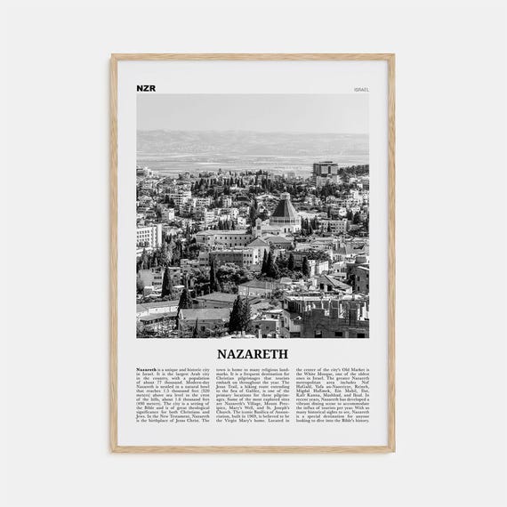 Nazareth Black and White Art Print, Israel